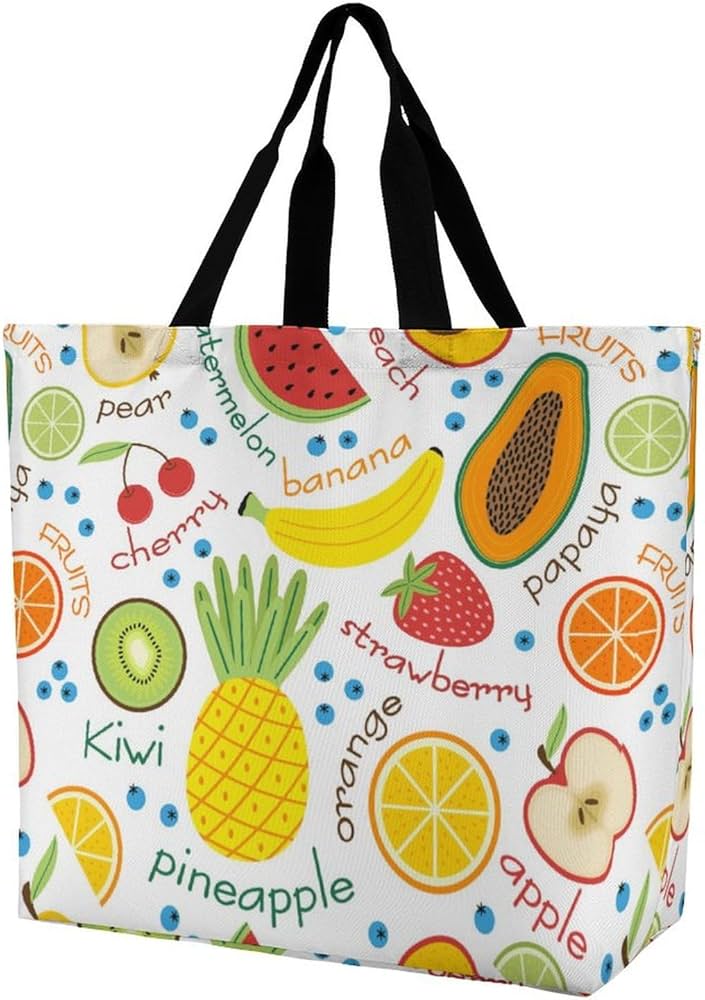 Amazon.co.jp: トートバッグ フルーツ柄 果物柄 ハンドバッグ